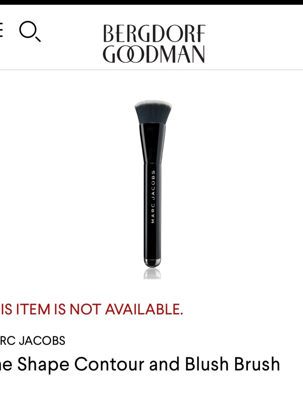 Marc Jacobs Black Foundation & Sculpting Brush with Silver Tip - Picture 3 of 3
